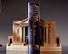 Architectural Sculpture of Queen Anne House in Bath As Split Pair of Bookends By Timothy Richards