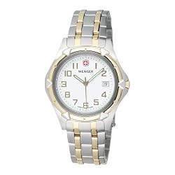 Wenger Men's 73116 Standard Issue XL White Dial Two-Tone Bracelet Watch