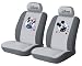 New Mickey Mouse Universal Car Front Seat Cover - 6pcs Full Set... *Gray* - Free Gift of Non-slip Dash Grip Pad Mat