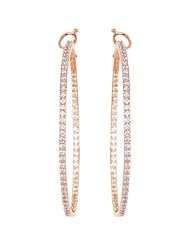 14K Rose Gold Diamond Earrings - 2.75 Ct. -- LIFETIME WARRANTY