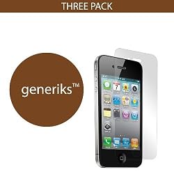 Generiks TM iPhone 4 / 4S *ANTI-FINGERPRINT* Screen Protectors (3 Pack!!!)