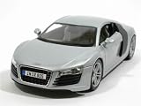 Audi R8 in Silver (1:18 scale) Diecast Model Car