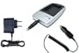 mr!tech Akku-Ladeger�t-Set: Ladestation + Netzteil + Kfz-Ladekabel f�r Samsung SB-L70/L100/L110/L220/L320 Akkus | Kompatible Kameras siehe Artikelbeschreibung