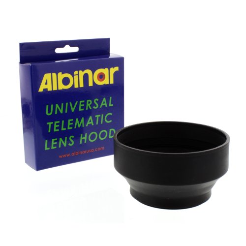 Albinar 67mm Universal Telematic Wide/Zoom 3 Position Rubber Lens Hood