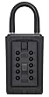 GE Security 001406 AccessPoint KeySafe 3-Key Portable Push-Button Key Box, Black