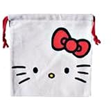 スモールプラネット HELLO KITTY 巾着 キティフェイス H20×W20cm マルチカラー 本体:ポリエステル65%、コットン35% 紐:ポリエステル HKKN01