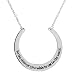 SilverEco Sterling Silver Be The Change You Wish To See In The World Horseshoe Necklace 16-18in