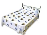 Kentucky Wildcats White Bed Sheet Set NCAA