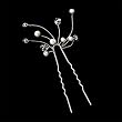 Bridal Hair Pin, Simple Crystal & Pearl Pin 218