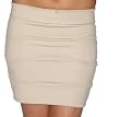 Beige Sexy Zipper Detail Mini Skirt Rocker Skirt
