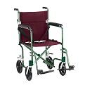 Drive Medical Fly-Weight Transport Chair - Burgundy
