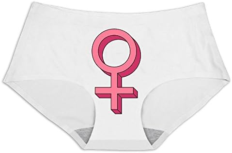 Custom Women's Comfy Seamless Ice Silky Brief Underwear Panty Female Symbol Size L White
