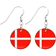 Denmark Flag Earrings