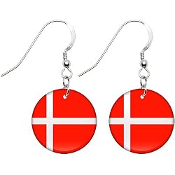 Denmark Flag Earrings