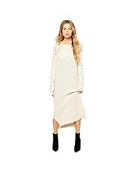 Long Sleeves Acrylic/Knit Sweater Jumper/Maxi Dress 