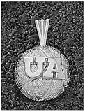 Logo Art Arizona Wildcats Sterling Silver Basketball Pendant