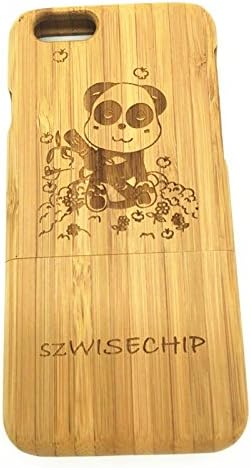 SZHunter Natural Real Bamboo Wood Wooden Hard Case Cover for iPhone 6 / 6S plus (5.5 (bamboo with panda)