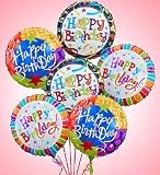 Flowers by 1800Flowers - Air-Rangement - Birthday Mylar Balloons - Half Dozen Balloons