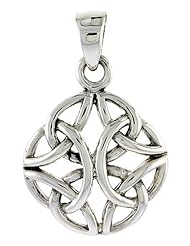 Sterling Silver Celtic Knot Pendant, 5/8 inch