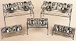 A Leg Up Wrought Iron Dog Feeder-RUST-Medium