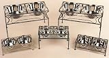 A Leg Up Wrought Iron Dog Feeder-MATTE BLACK-Large