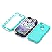 iPhone 5S Case MOUKOU Hybrid High Impact 3 Layers Chevron with Anchor on Galaxy Pattern Hard Back Cover Case for iphone5 5S (Light Blue)