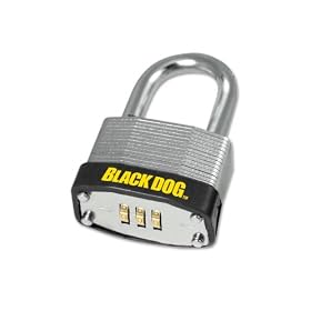 Black Dog 55164 3 Digit Resettable Combination Padlock, 1-1/2 Inch