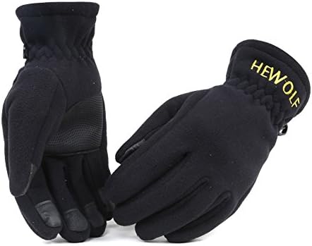 Ladies/Womens Outdoor Winter Polar Fleece Thermal Gloves Black