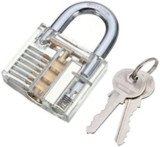 Visible Cutaway Padlocks Lock Crystal Professional Padlocks with 2 Keys Perfect for Doors Packages