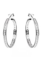 Silver One Pendientes Aro Carre