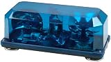 Wolo Priority 1 Light Bar Warning Lights Permanent Mount Blue - H1 55 Halogen Bulbs - 15.75L x 7W x 5.25H