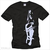 Vintage Designer T-Shirt für Herren Shirt Farbe schwarz Logo ice-blau BONAGESET Größe M