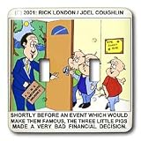 Londons Times Funny Animals Cartoons - Three Little Pigs And Homeowners Insurance - Light Switch Covers - double toggle switch