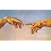 Large canvas art michelangelo hands of god and adam box canvas 34 x 20 inches ready to hang