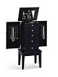 All new item Contemporary espresso finish wood jewelry armoire cabinet chest