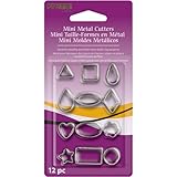 Sculpey 12-Piece Premo Metal Clay Cutters, Mini, Geometric