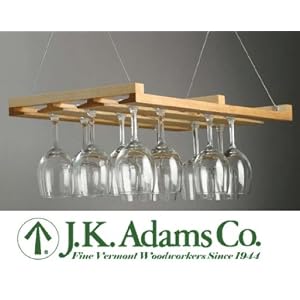 Hanging Stemware Rack (Natural) (24 x 13 x 2) by