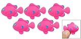 Pink Plastic Floating Fish Aquarium Tank Ornament 5 PCS image