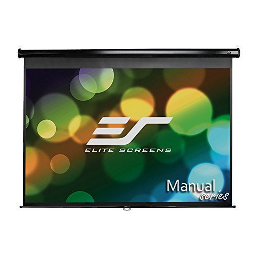 Elite Screens Manual, 100-inch 4:3, Pull Down Projection Manual Projector Screen with Auto Lock, M100UWV1