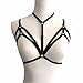 Hunputa New Alluring Womens Harness Bra Elastic Cage Bra Strappy Hollow Out Bra Bustier (S, Black)
