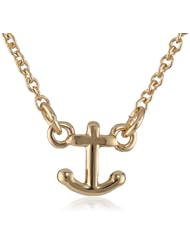 kate spade new york "Anchors Away" Mini Gold Pendant Necklace, 16"