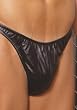 Leather Thong (Black;Men's One Size)
