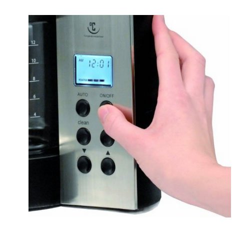 Cloer 5218NA 12-Cup Bitterness Eliminating Coffee Maker, Stainless Steel/Black