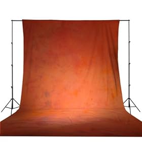 20x10 Ft Photography Orange Hand Painted Background Muslin Photo Studio Backdrop 03BN
