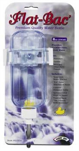 Super Pet Flat Bac Water Bottle, Hamster - 8 oz.