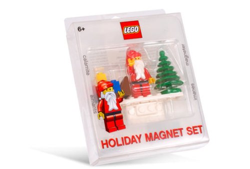 41t9WzOJmwL Lego Holiday Magnet Set with Santa Claus, Sleigh with Gift and Christmas Tree