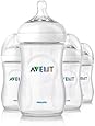 Philips AVENT Natural Polypropylene Bottle, Clear, 4 Pack