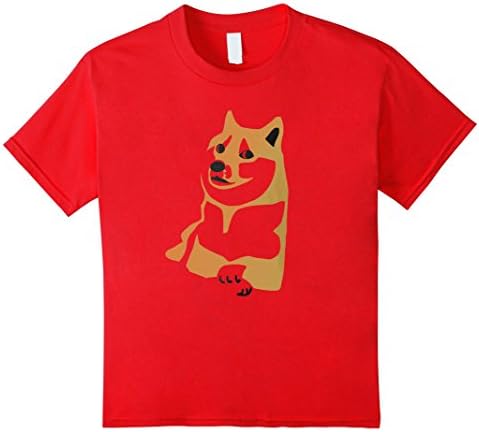 Kids Doge Golden Slushie T-Shirt | Funny Doge Meme Shirt 12 Red