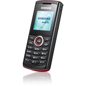 Samsung E2120 Handy (ohne Branding, 3,86 cm (1,52 Zoll) Display, VGA Kamera) candy-red