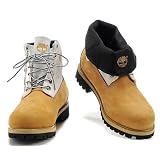 [Timberland/ティンバーランド] ツートン＆ビッグロゴ ブーツ ベージュ×グレー メンズ 27.5cm